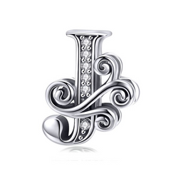 Серебряный шарм "Буква J"